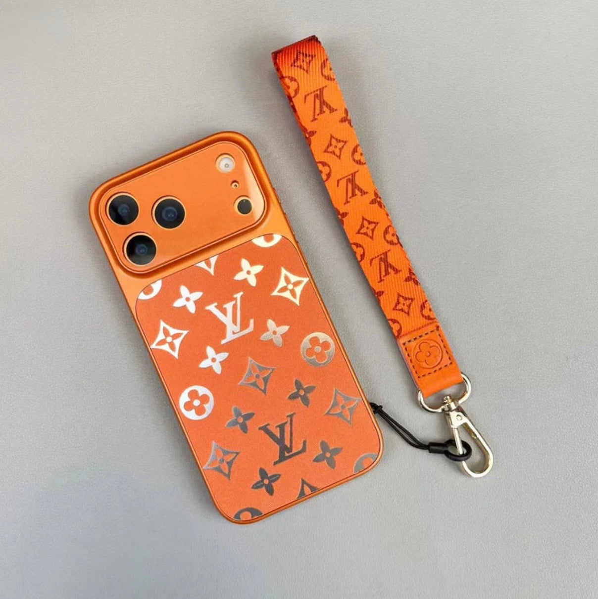 Premium Velora Monogram Phone Case With Mini Strap For iPhone