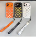 Premium Velora Monogram Phone Case With Mini Strap For iPhone