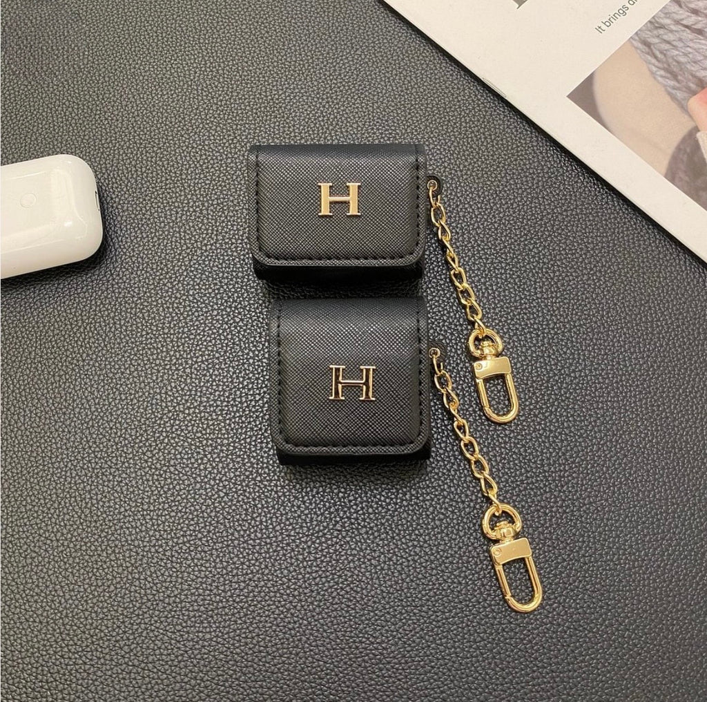 Luxury Genuine Leather Apple AirPods Protective Leather Case