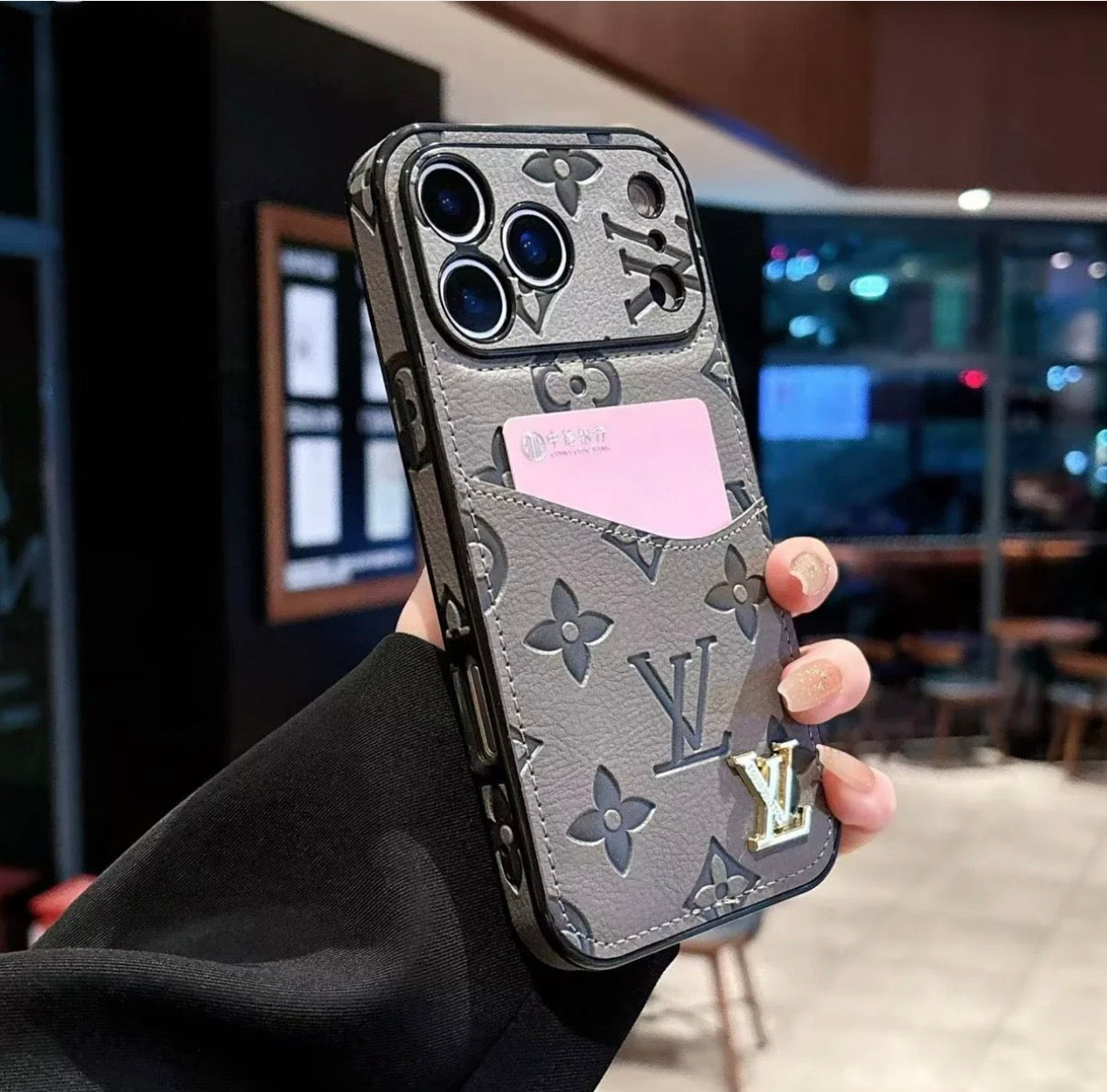 Luxury Phone Case with Card Holder For iPhone