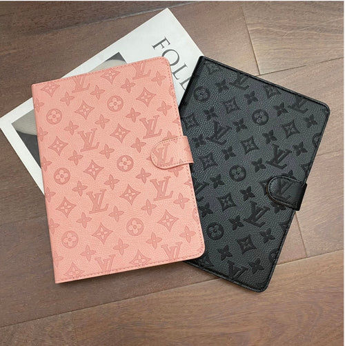 Elegant Monogram Canvas Flip Cover Apple iPad Protective Leather Case