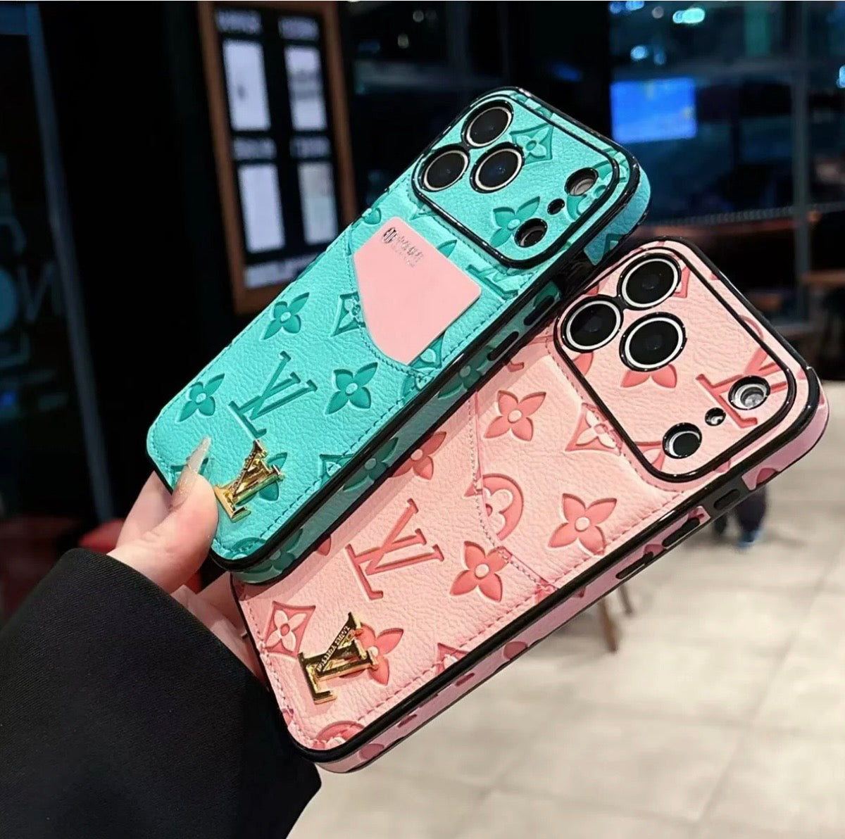 Luxury Phone Case with Card Holder For iPhone