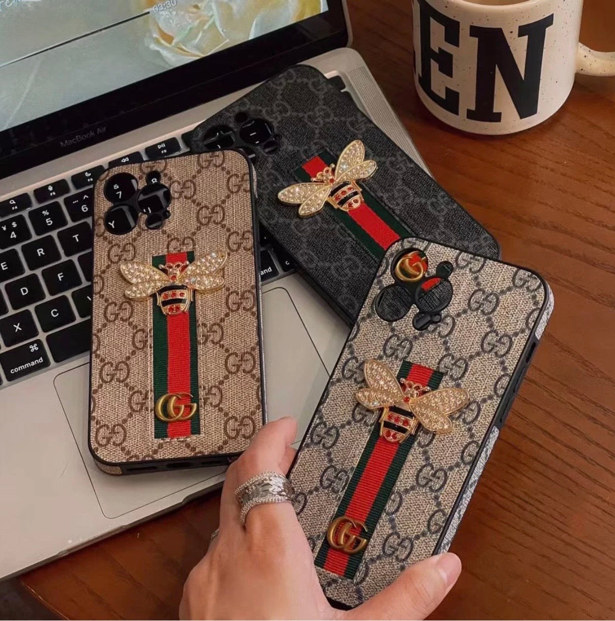 Bee Trendy Phone Case For iPhone With Hand Holder