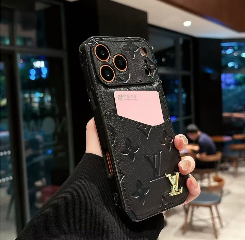 Luxury Phone Case with Card Holder For iPhone