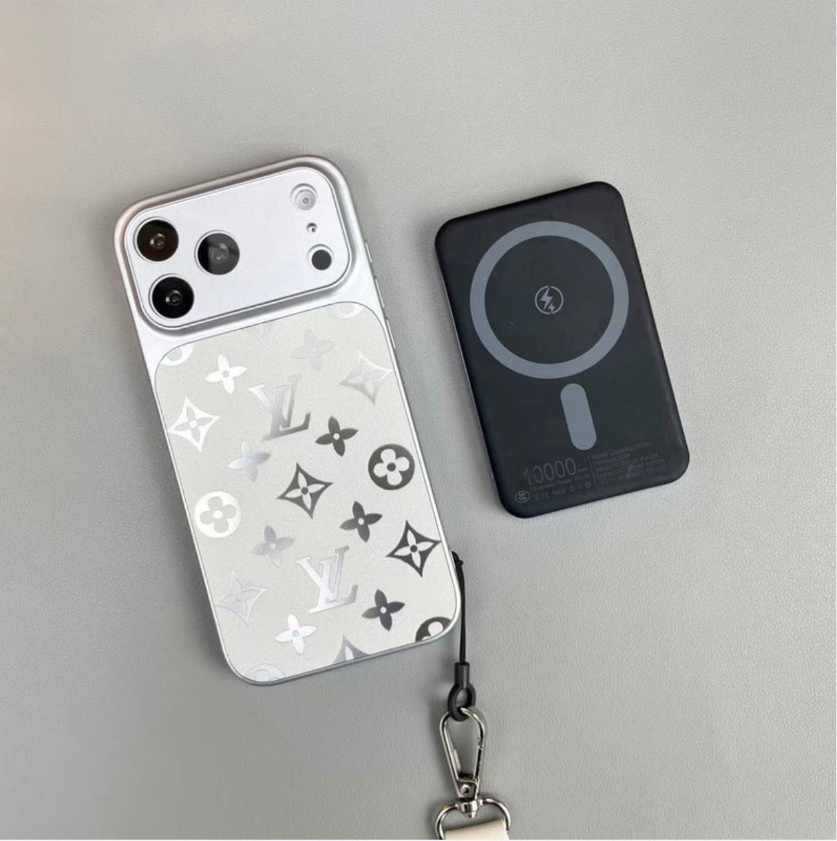 Premium Velora Monogram Phone Case With Mini Strap For iPhone