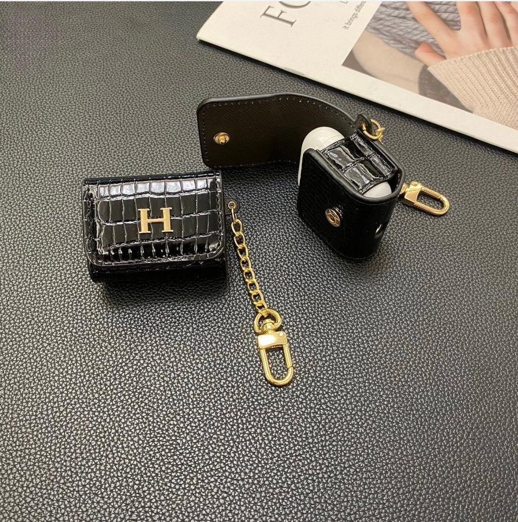 Luxury Genuine Leather Apple AirPods Protective Leather Case