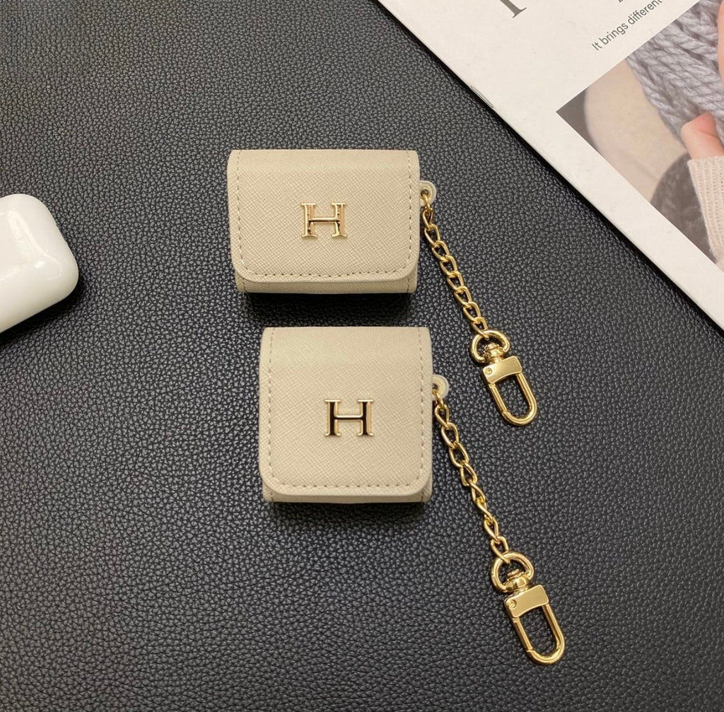 Luxury Genuine Leather Apple AirPods Protective Leather Case