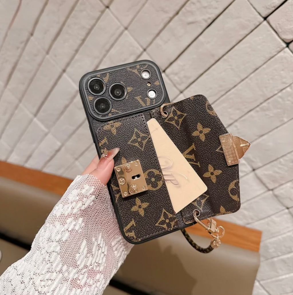Luxury Monogram Crossbody Phone Bag for iPhone