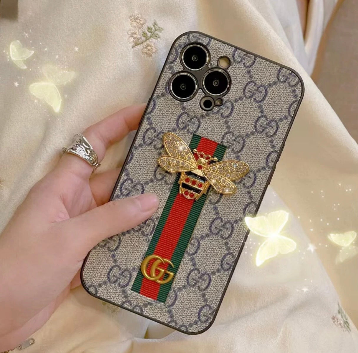 Bee Trendy Phone Case For iPhone With Hand Holder