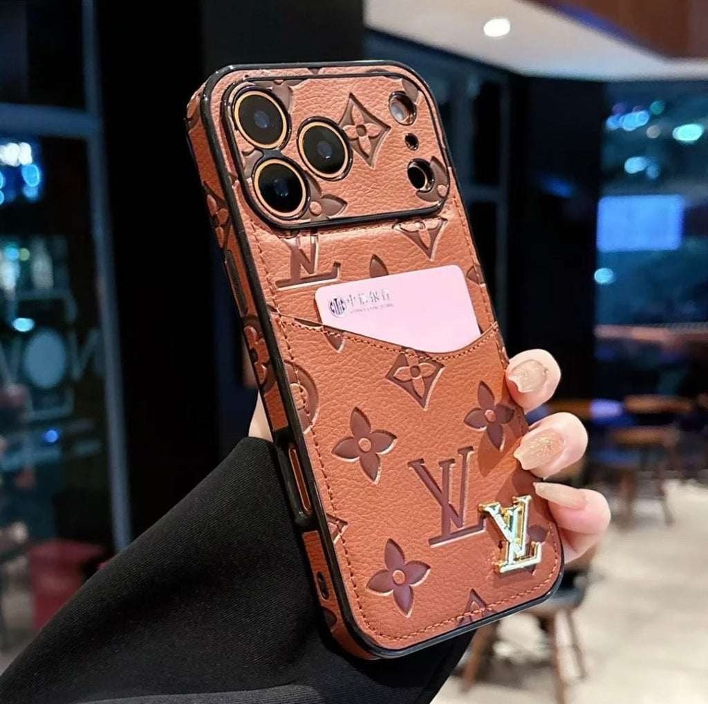 Luxury Phone Case with Card Holder For iPhone