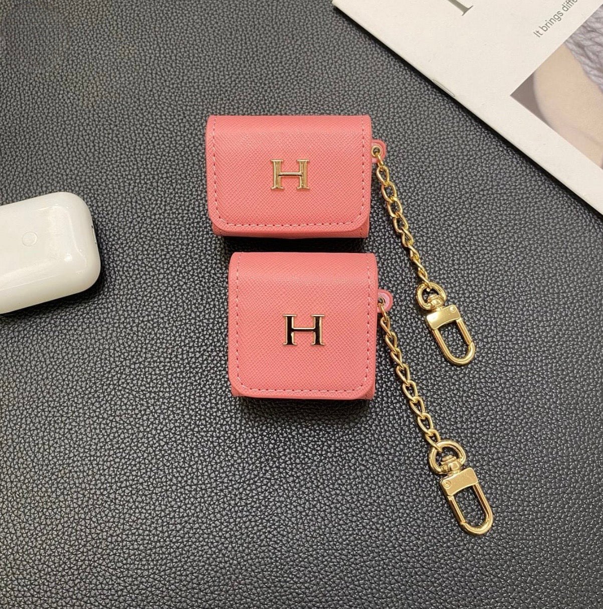 Luxury Genuine Leather Apple AirPods Protective Leather Case